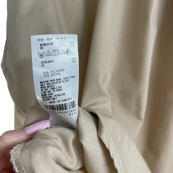 Chocol Raffine Robe Womens Lightweight Pullover Long Sleeve Beige Blouse Size S - Picture 7 of 7